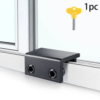 Aluminum Alloy Window Locks Adjustable Childproof Security Clamps Sliding Window Stoppers For Home Safety Anti-Theft Protection