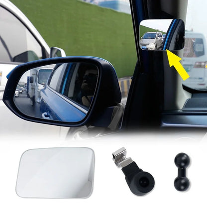 Car Auxiliary Blind Spot Mirror 360 Degree Wide Angle Adjustable  Interior HD Convex Rearview Mirror Parking Rimless Mirrors