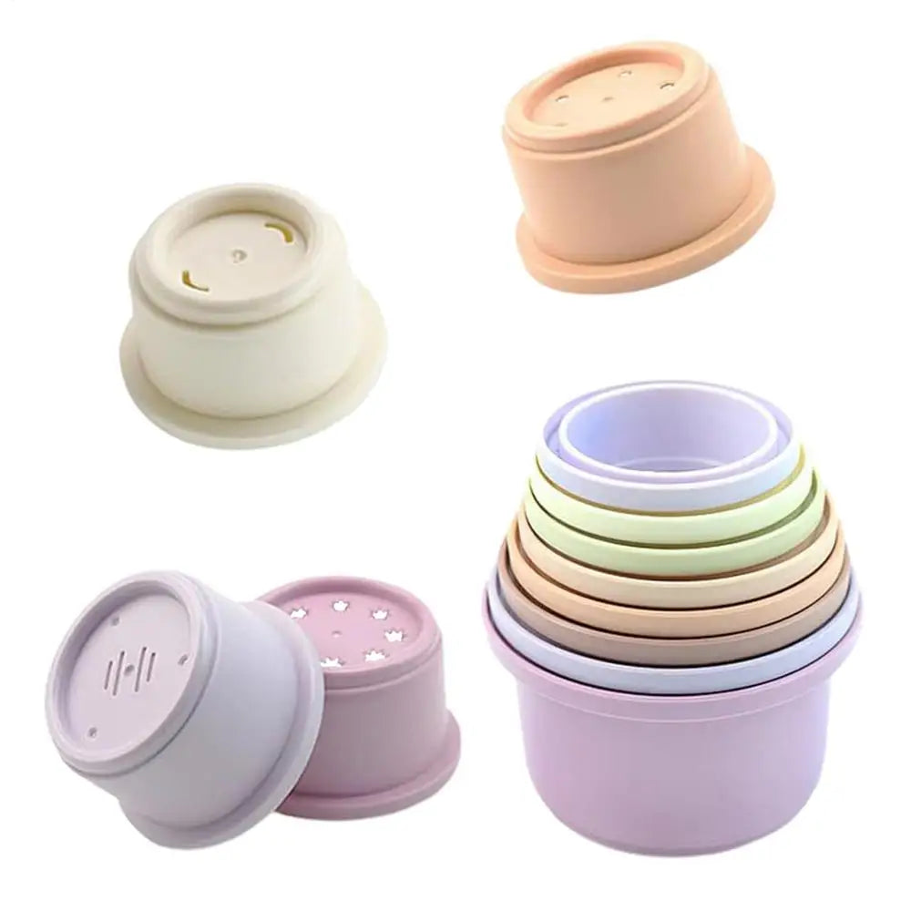 Stacking Cups Toy Small Animal Stacking Cups Multi Colored Reusable Small Animals Puzzle Toys Snack Cups Pet Accessories