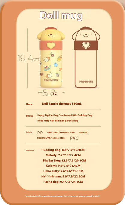 Cartoon Insulated Cup With High Appearance Children'S Water Cup Cute And Portable Student Food Grade Insulated Water Cup Gift