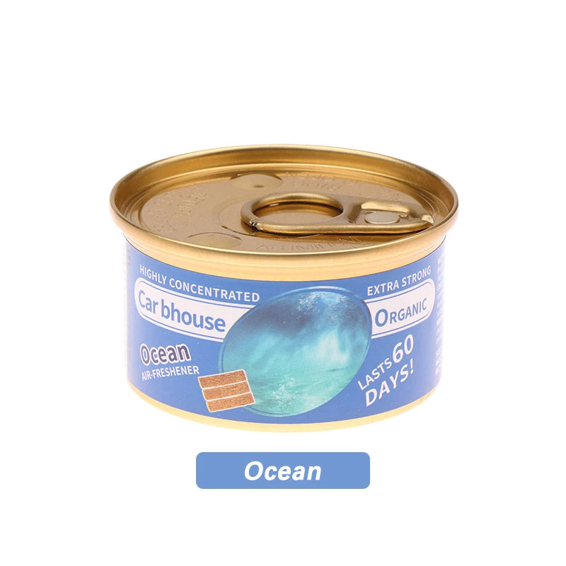 Car Air Freshener: 12 Kinds Scent | Organic Cans | Odor Eliminator Essential | Long-Lasting | Strong Fragrance | For Home/Toilet