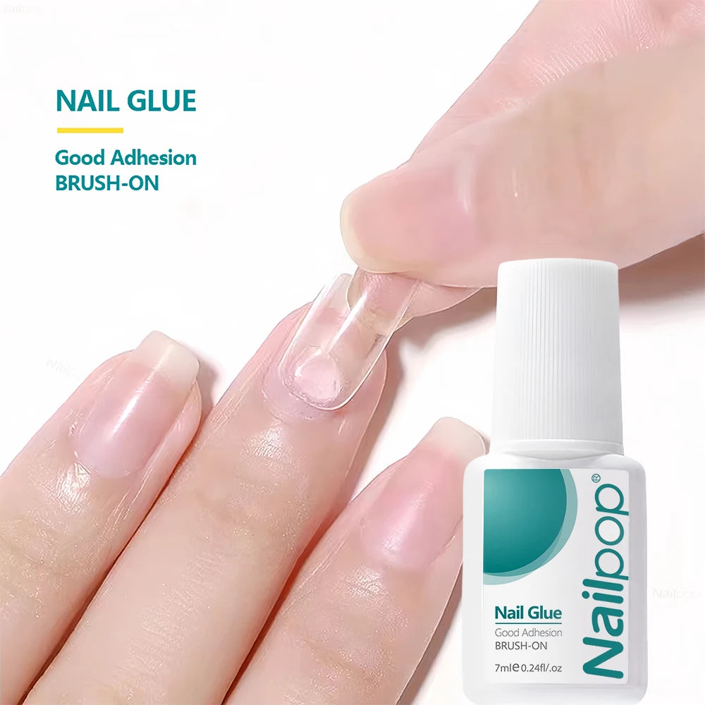 Nailpop Nail Glue 2/5PCS Strong Adhesive Fast Drying Long Lasting Transparent Acrylic Glue for Artificial Nails Nail Art Tools