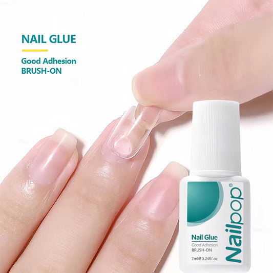 Nailpop Nail Glue 2/5PCS Strong Adhesive Fast Drying Long Lasting Transparent Acrylic Glue for Artificial Nails Nail Art Tools