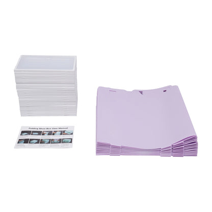 20Pcs Foldable Shoe Storage Boxes with Lids Transparent Stackable Containers Drawer Style PP Plastic Shoe Organizers