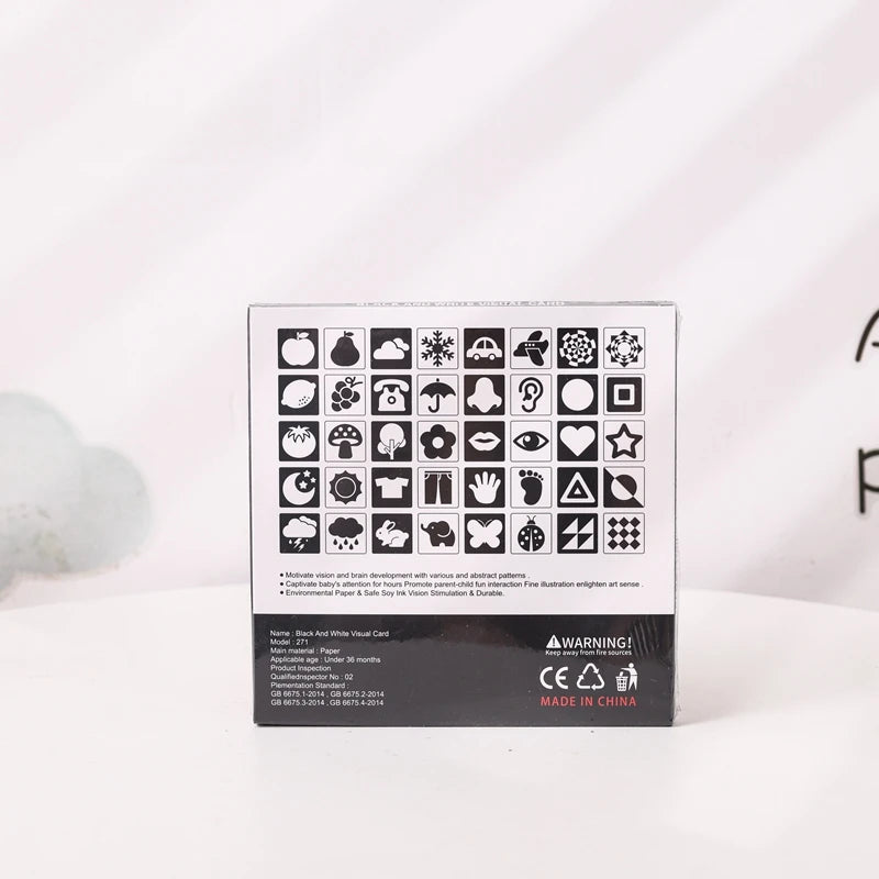 Baby Wooden Montessori Toys Mirror Tummy Time Infant Mirror Black White Contrast Visual Stimulation Sensory Development Toys