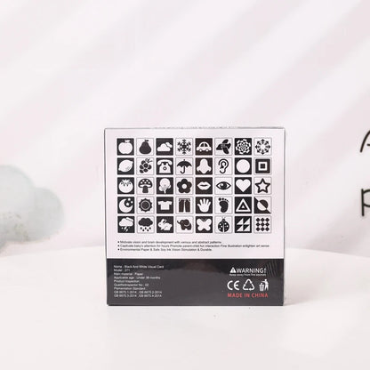 Baby Wooden Montessori Toys Mirror Tummy Time Infant Mirror Black White Contrast Visual Stimulation Sensory Development Toys