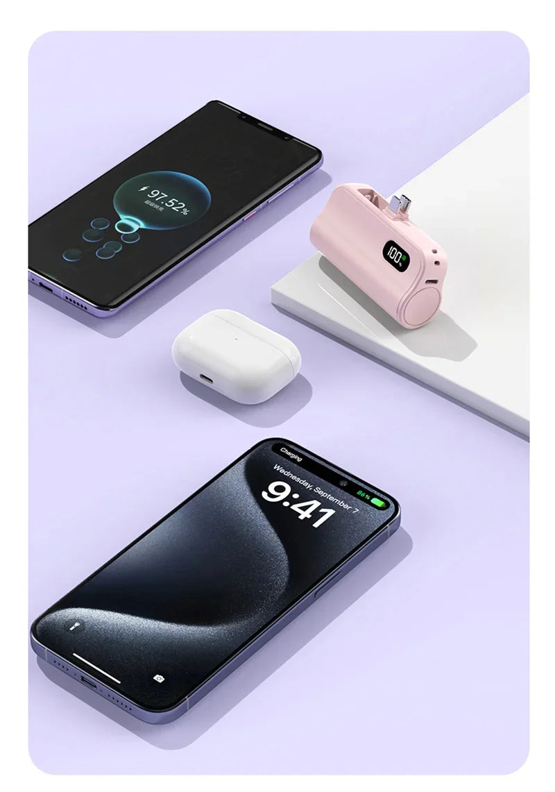 Xiaomi Capsule Power Bank 50000mAh Pocket Power Bank 120W Fast Charge Portable Mini Power Bank Suitable for iPhone and Android