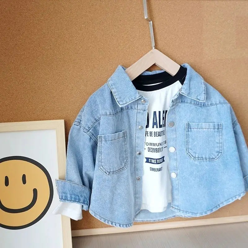 Spring Children's shirts 100% Cotton Casual  Blouse Summer Striped Shirt Korean Baby Long Sleeve Tops Boys Shirts Girls Blouses