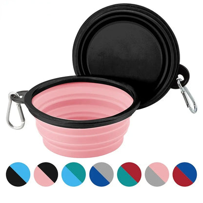 1PC Collapsible Portable Water Bowl for Dogs, 350ML/1000ML, Dish for Traveling Camping Walking