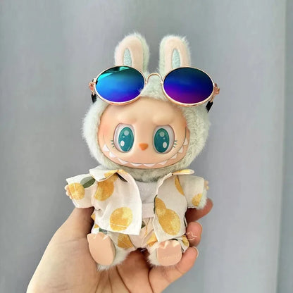 Labubu doll costume, beach-style monkey, Labubu Idol V1 V2, doll costume accessories, 15/17cm universal doll.