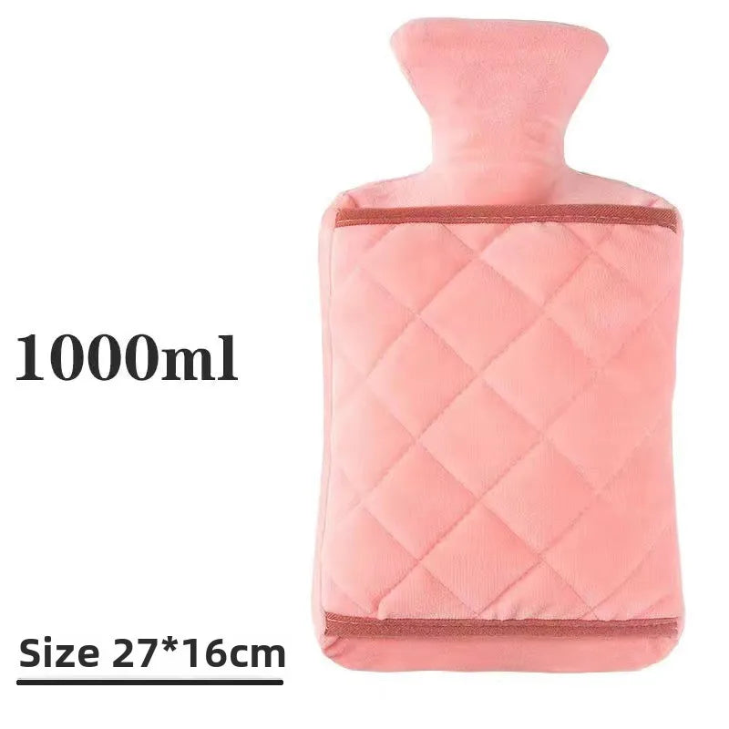 1PC Hot Water Bottle 1000ml Water Filled Winter Hot Water Bag Hand and Foot Thermos Hot Water Bottle Hot Water Accessories