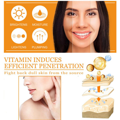 Skincare Products Vitamin C Facial Serum Brighten Skin Lighten Spots Hyaluronic Acid Face Essence Skin Care Products 30ml
