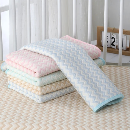 4Layer Waterproof Baby Diapering Changing Pad 70*50cm Ripple Pattern Crib Urine Mats Reusable Infant Toddler Bedding Accessories