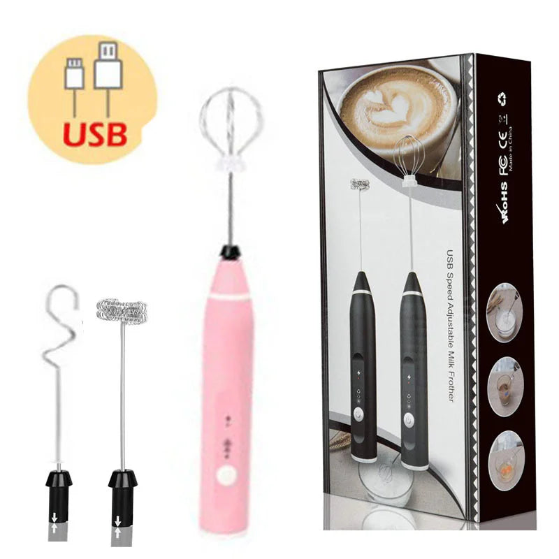 Portable Electric Milk Frothers Type C Handheld Blender Mini Coffee Maker Whisk Mixer Cappuccino Cream Egg Beater Food Blender