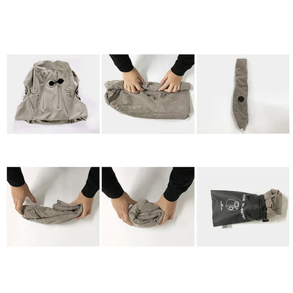 Inflatable Travel Pillow Travel Accessories For Long Haul Flights,Cars,Buses,Trains,Office Napping Sleeping Gray