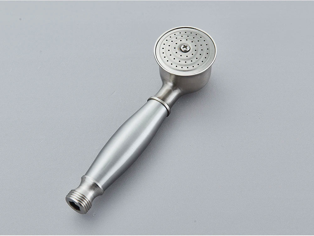 Brushed Nickle Hand Held Shower Head Handshower Head 100% Copper Head Faucet Accessory Single Function Shower Head Shower Hose