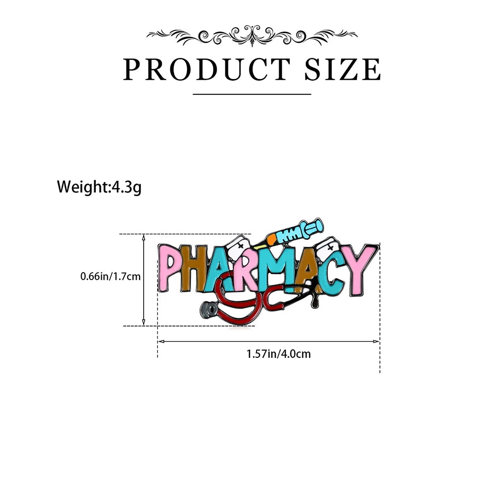 Hanreshe Medical Pharmacy Pin Pharmacist Doctor Nurse Funny Pin Lapel Bag Backpack Badge Medicine Jewelry Gift