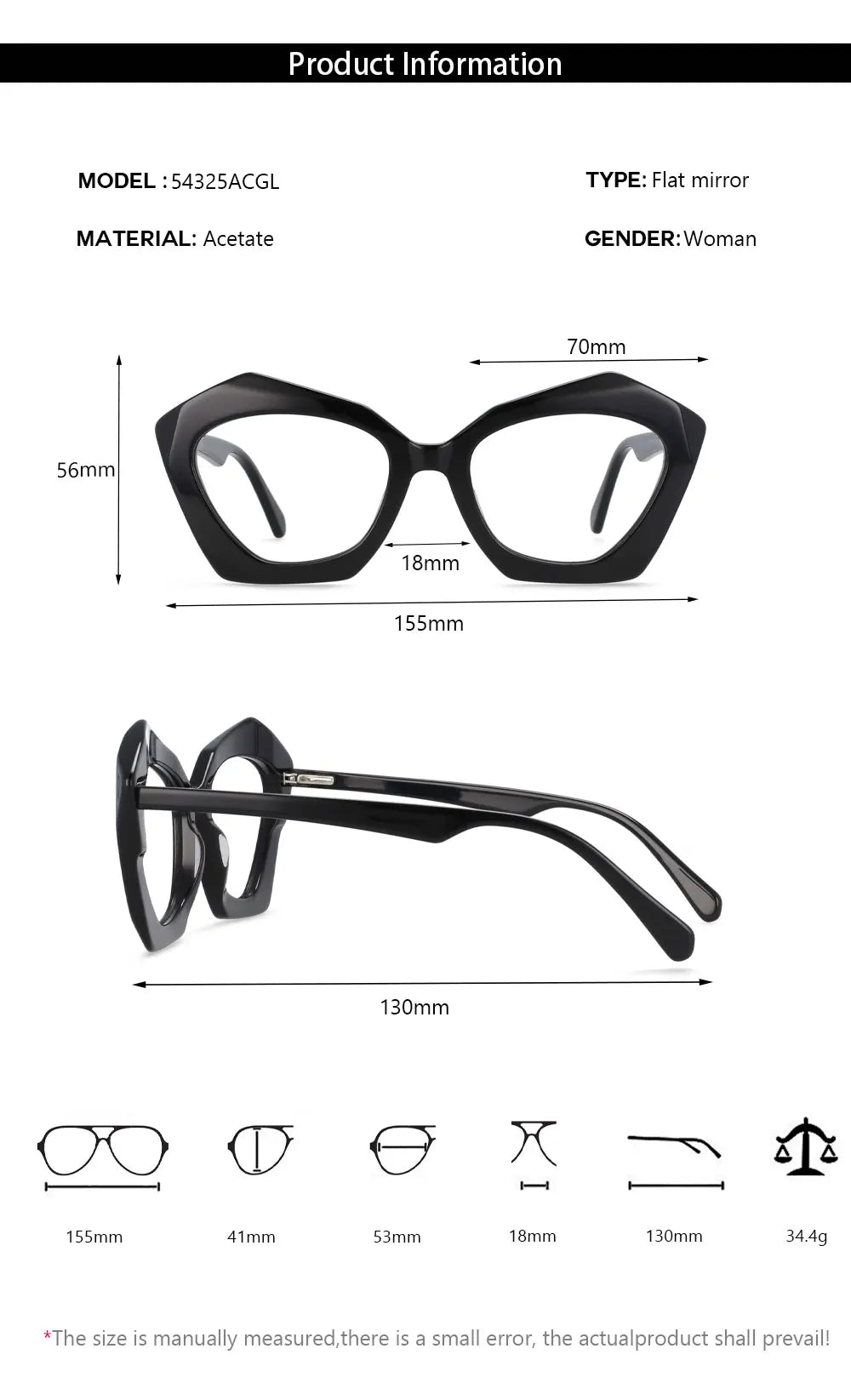 54325 Sexy Ladies Cat Eye Acetate Floral Glasses Frames Butterfly Frame Women Fashion Glasses Frame