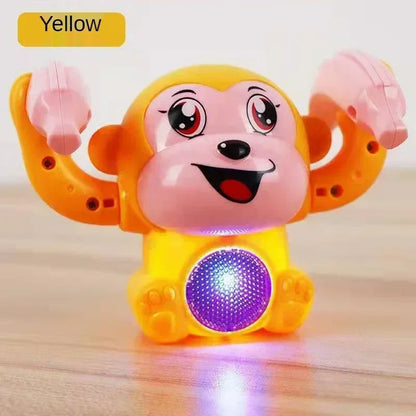 Musical Crawling Monkey Toys for Babies - Interactive Light-Up Dancing Toy for Infant Development and Tummy Time Gifts