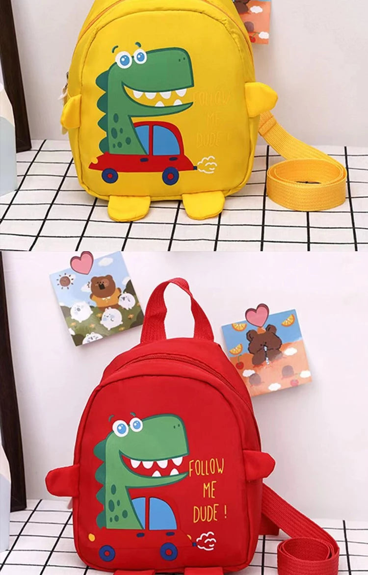 Children Cute Cartoon Dinosaur School Bags Anti-lost Backpacks Toddler Rucksack Kindergarten Schoolbag
