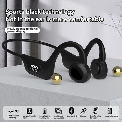 Xiaomi Original Bluetooth Earphone Air Conduction Digital Display Neck-mounted Headset Fitness Waterproof Headphones Memory Card
