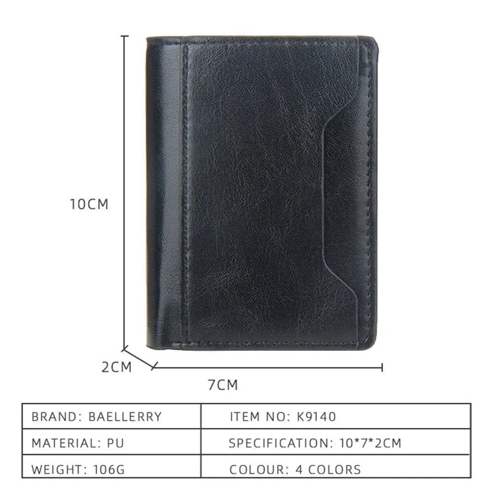 Anti Rfid Blocking Men Card Holder Case Wallets Free Name Customized Small Card Wallets Mini Wallet Qaulity Small Male Purses