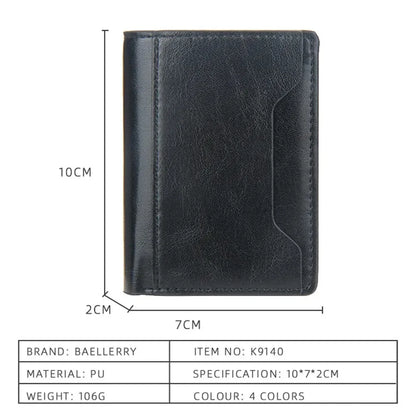 Anti Rfid Blocking Men Card Holder Case Wallets Free Name Customized Small Card Wallets Mini Wallet Qaulity Small Male Purses