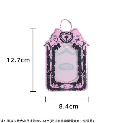 Cake Lace Kpop Photocard Holders Sweet Girls 3Inch Card Holder Sleeves Kawaii Stationary
