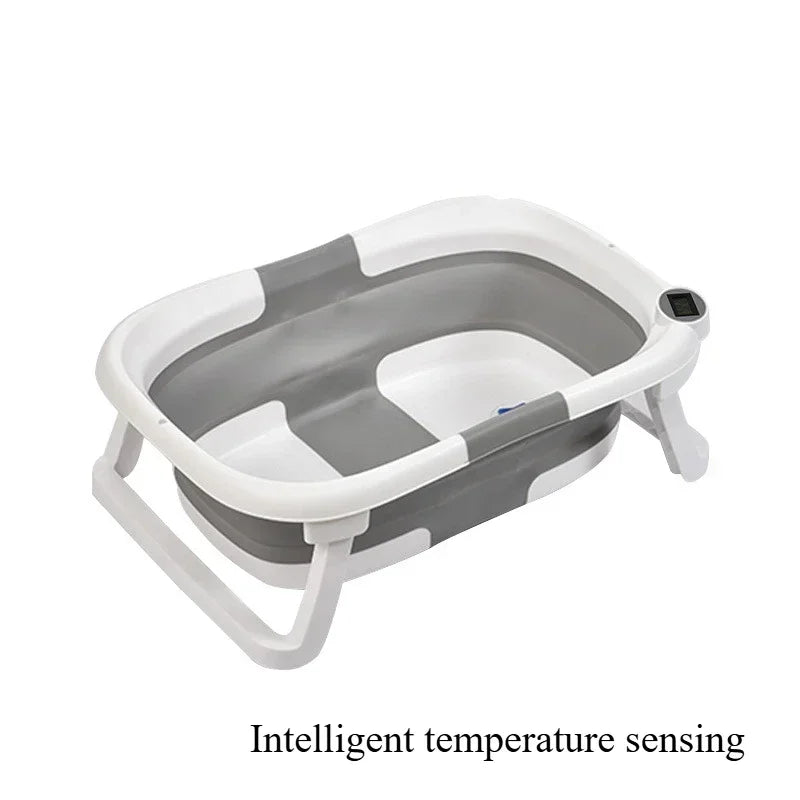Portable Baby Bath Foldable Real-time Temperature Bathtub Suitable for Newborns 0-36 Months Baby Non-slip Bathtub