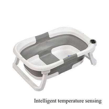 Portable Baby Bath Foldable Real-time Temperature Bathtub Suitable for Newborns 0-36 Months Baby Non-slip Bathtub
