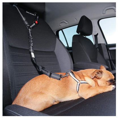 2 in 1 Solid Dog Harness Leash Pet Car Seat Belt Heavy Duty Elastic Safety Belt Adjustable for Kitten Dogs Collar Pet Accessorie