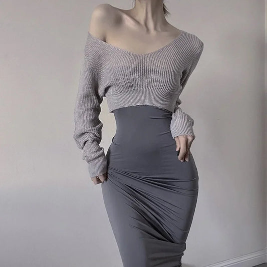 Fashion Casual Office Ladies Teacher Uniform Clothes Role Play Female Sexy Suspender Skirt Underwear Nightdress Sweater Suit Set