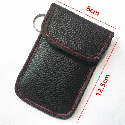 1x Car Anti-theft Car Key Fob RFID Signal Blocker Faraday Signal Blocking Pouch Bag Key Wallets Car Interior Accessories