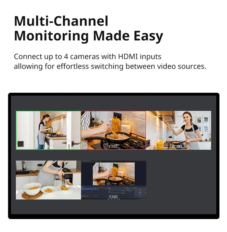 Ulanzi DD02 For Live Streaming Tool Video Mixer Video Switcher 4 CH HDMI Streaming 4K HD Screen For YUY2 MJPEG Capture Format