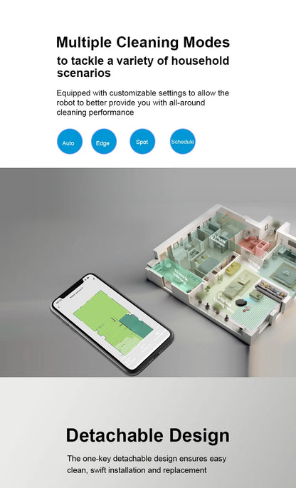 Robot Vacuum Cleaner Combo Mop,4000PA Suction Robotic,WiFi/Voice Control,Auto-Recharge,Pet Hair For Home Vacuum Cleaning Robot