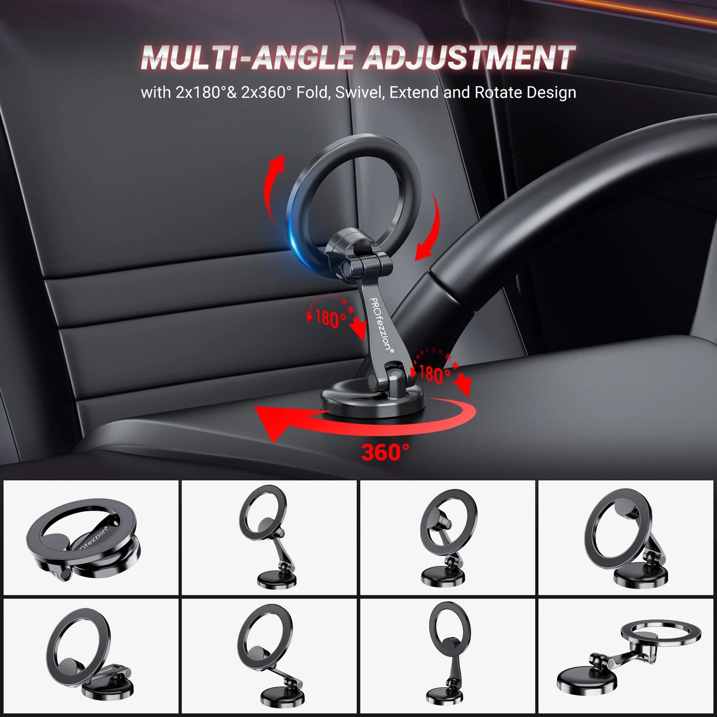 Magnetic Car Phone Mount for iPhone 15 14 13 12 Pro/ Pro Max Universal Magnet Metal Car Cellphone Holder GPS Bracket for Magsafe