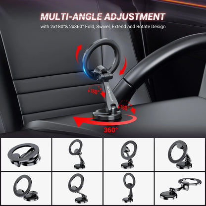 Magnetic Car Phone Mount for iPhone 15 14 13 12 Pro/ Pro Max Universal Magnet Metal Car Cellphone Holder GPS Bracket for Magsafe