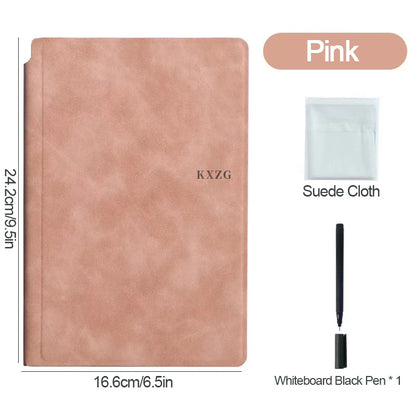Erasable Whiteboard Notebook A5 Leather Portable Drafting Notebook Writing Board Desktop Memo Pad