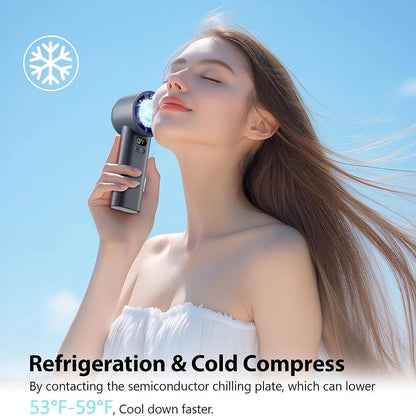 HandFan High Speed Handheld Cooling Fan Portable Mini Hand Fan 120 Speeds Adjustable Digital Display for Travel Beach Outdoors