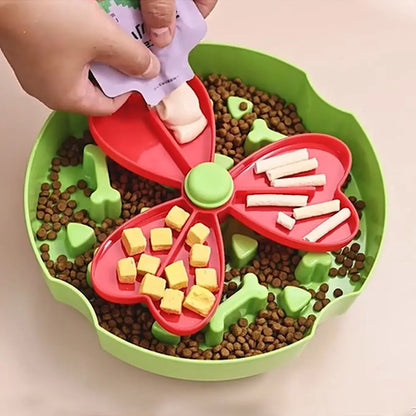 Funny Anti Choking Dog Slow Food Bowl Rotating Interactive Pet Feeding Toy Durable Anti Slip Puppy Training Toy Gift