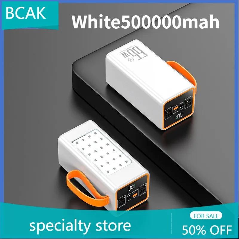 BCAK /Hot  style  500000mah 100000mah 200000mah 300000mah Upgraded Version Super power bank fast charge with LED Large Capacity