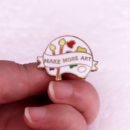Make More Art Palette Painting Enamel Pin Artist Accessories Perfect for Bags Jackets Jeans Hats