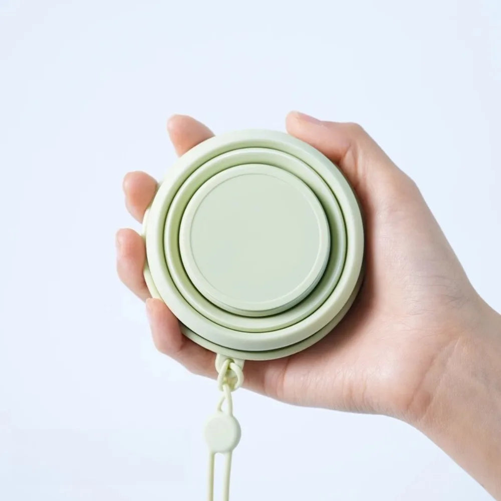 Collapsible Travel Cup Portable Folding Water Bottle for Camping, Hiking & Outdoor Activities, Space-Saving Silicone Drinkware