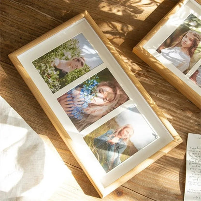 Double/Triple Photo Frame Integrated Desktop Album Set 180 ° Vertical Photo Frame HD Photo Gift Fram