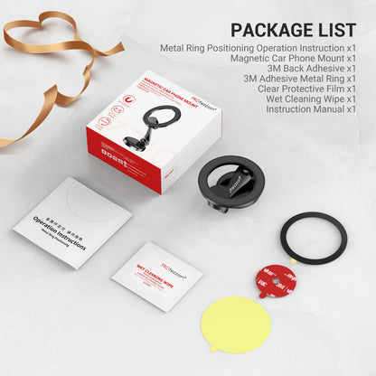 Magnetic Car Phone Mount for iPhone 15 14 13 12 Pro/ Pro Max Universal Magnet Metal Car Cellphone Holder GPS Bracket for Magsafe