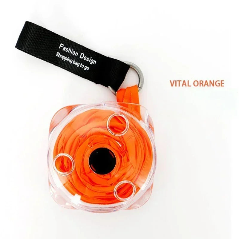 Reusable Pouch Front Page Things for the Home Ultra Small Shopper Bag Eco-friendly Storage Bag Fold Handbags Telescopic Disk