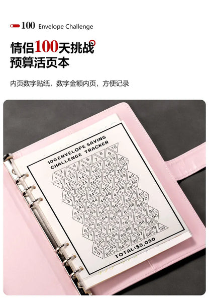 100 Envelope Cash Savings Challenge, Saving Challenge Envelop Book, Budget Envelope Financial Assistant, A5 Size Cash Binder