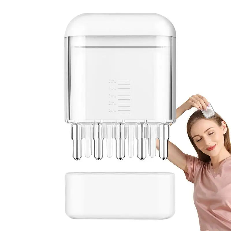 Hair Growth Oil Applicator Comb Scalp Massager Applicator Hair Root Massage Medicine Comb Hexagon Head Oil Roller Hair Care Tool