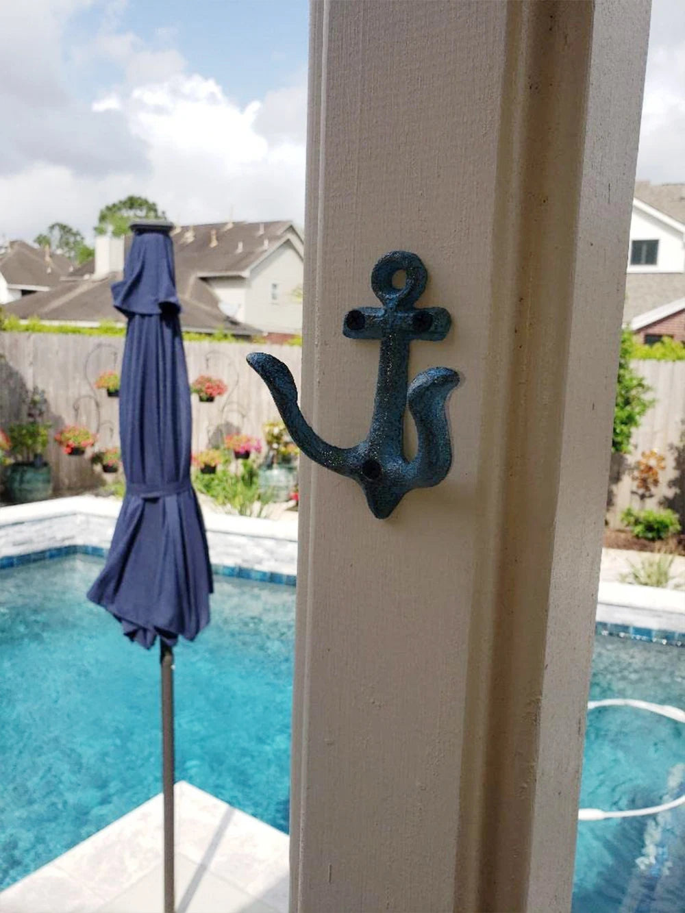 Cast Iron Nautical Anchor Wall Hooks Coastal Theme Decorative Hooks Towel Hanger Jacket Holder Unique Key Hooks Backpack Racks