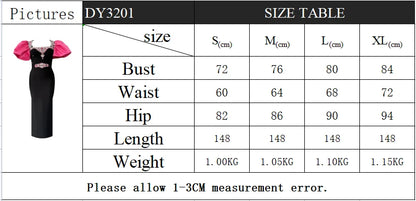 Women Elegant Puff Sleeve Bandage Dress Sexy Beading Bodycon Clothes Celebrity Party Evening Maxi Dresses